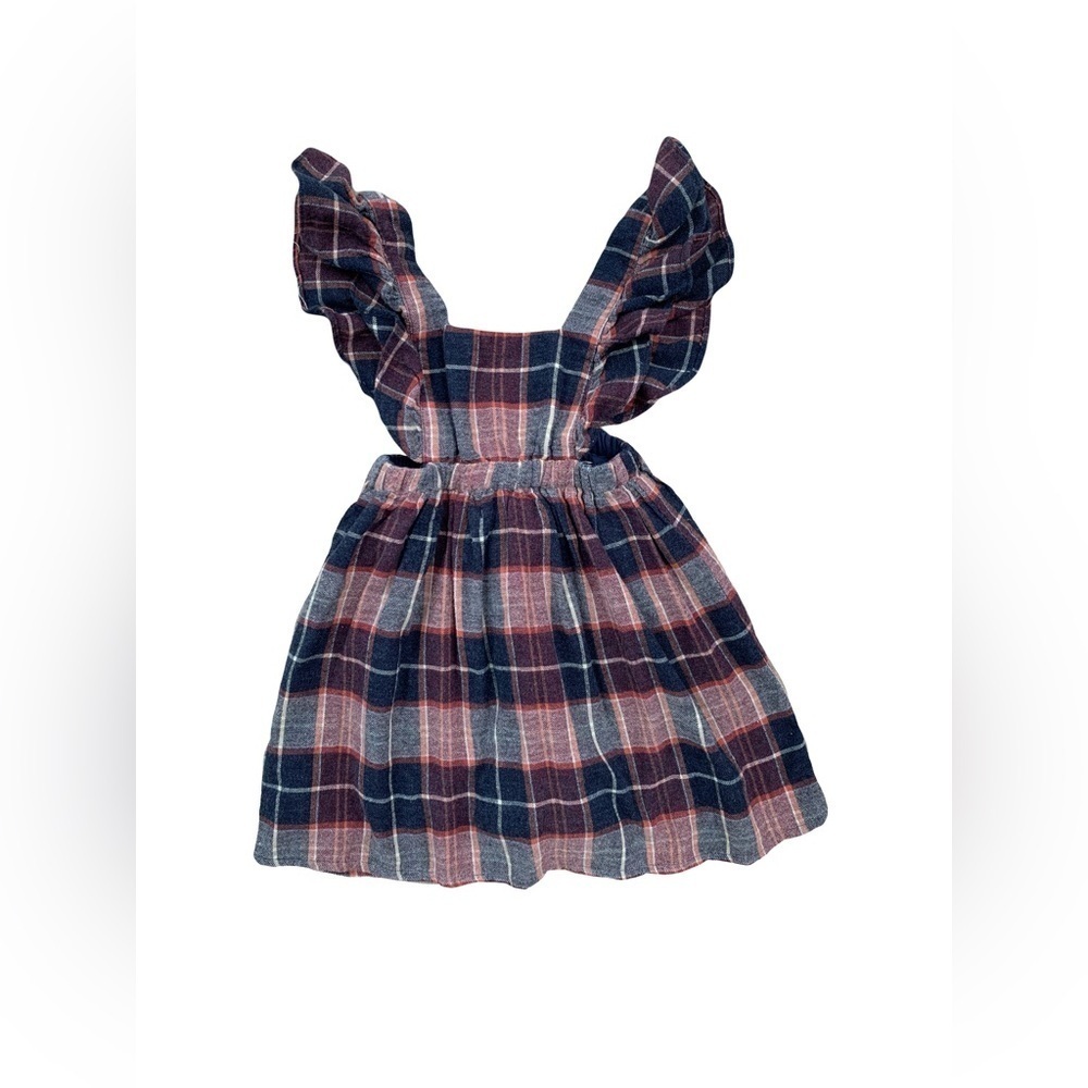 Zara Size 4-5 Plaid Flannel Pinafore Dress